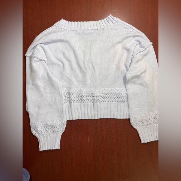 Altar'd State V-Neck Sweater - Soft Blue - Picture 5 of 6